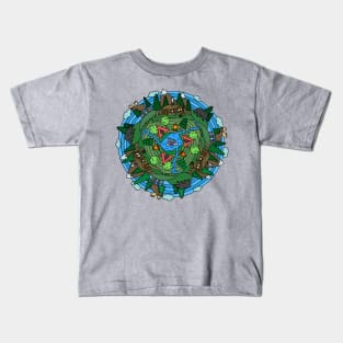 Rustic Outdoor Mandala Kids T-Shirt